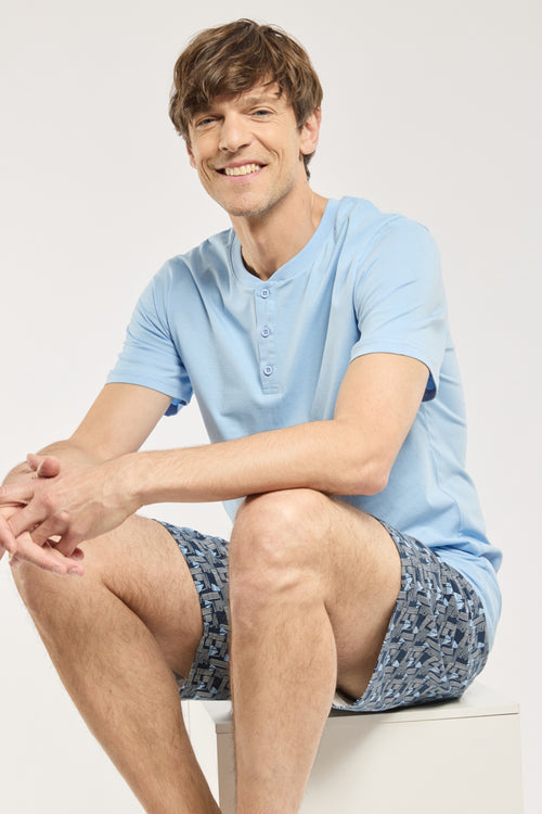 armor-lux-pyjama-court-homme-coton-l-ger-pois image 6
