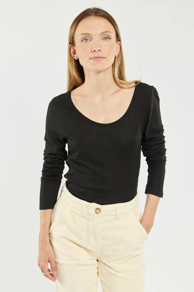 armor-lux-t-shirt-femme-manches-longues-lyocell-et-coton-2 image 1