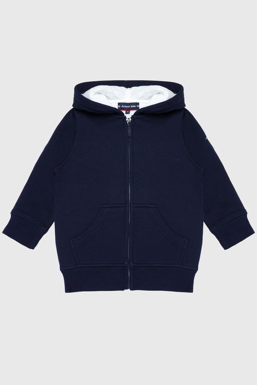 armor-lux-sweat-enfant-capuche-zipp-coton image 2