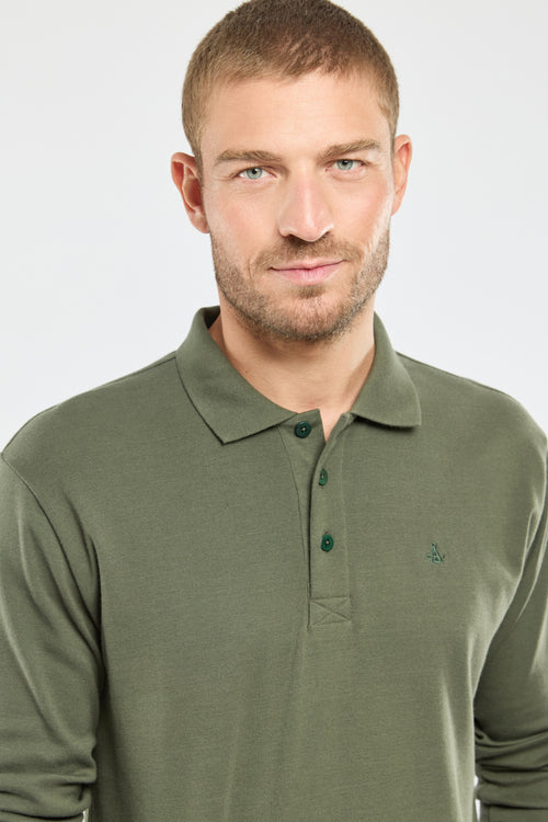 armor-lux-polo-homme-ancre-brod-e-manches-longues-coton image 3