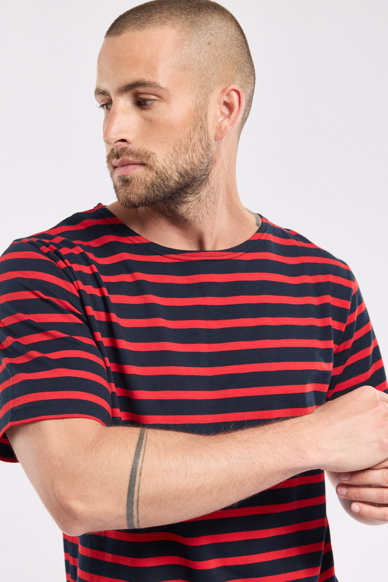 armor-lux-marini-re-homme-manches-courtes-coton-lourd-col-rond-2 image 4