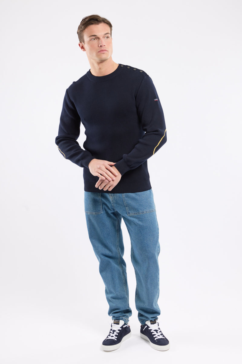 armor-lux-pull-marin-homme-coton-coudi-res-contrast-es image 3