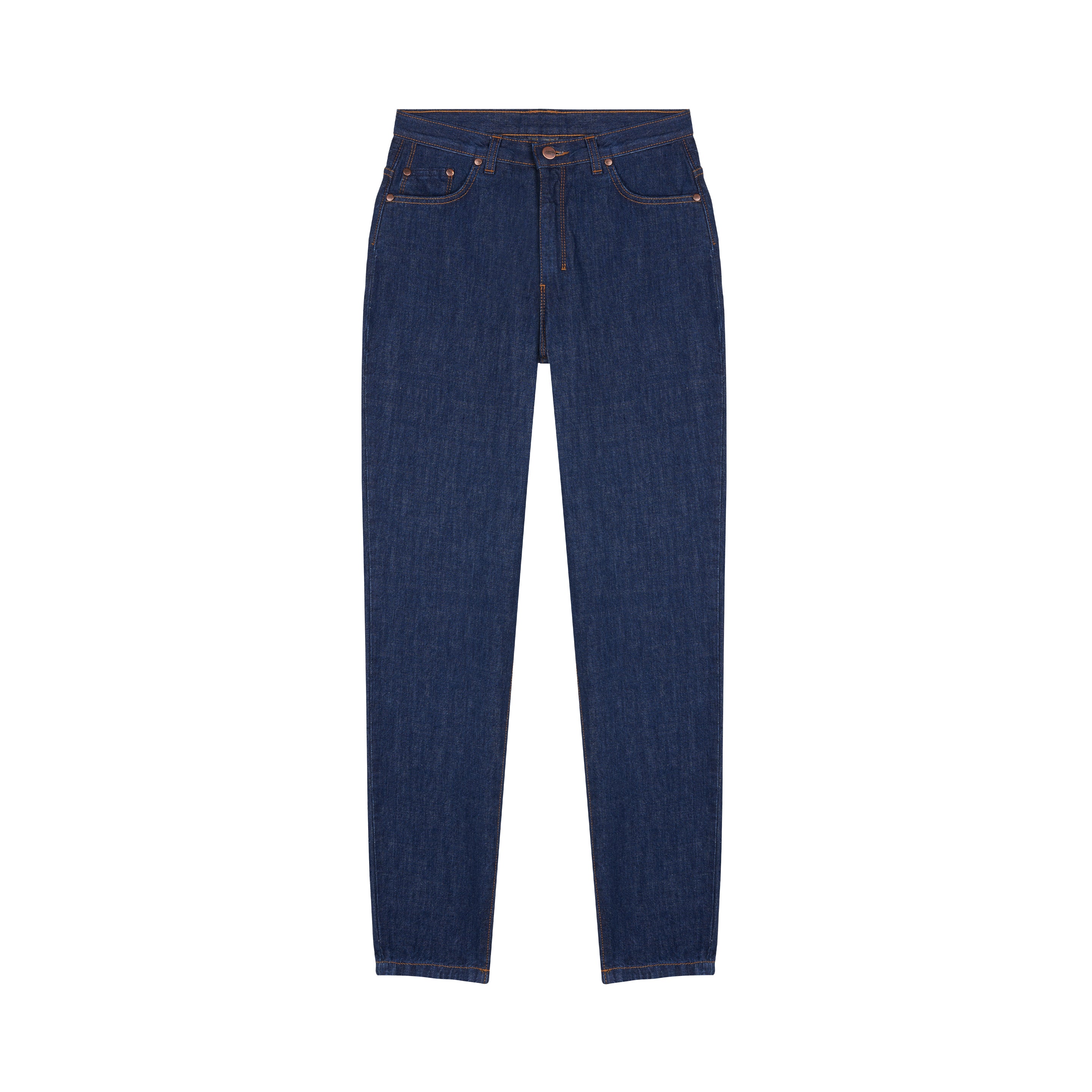 atelier-tuffery-jean-marthe-femme-mom-taille-haute-coton-bio-indigo image 1