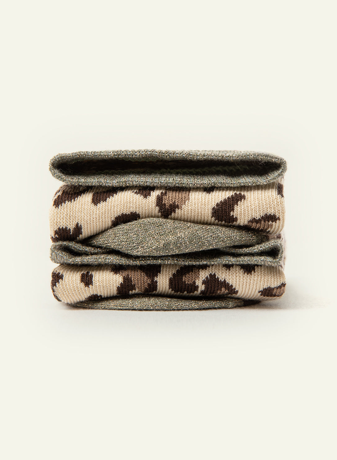 archiduchesse-l-opard-scintillante-kaki-chaussettes-paillet-e-courte image 1