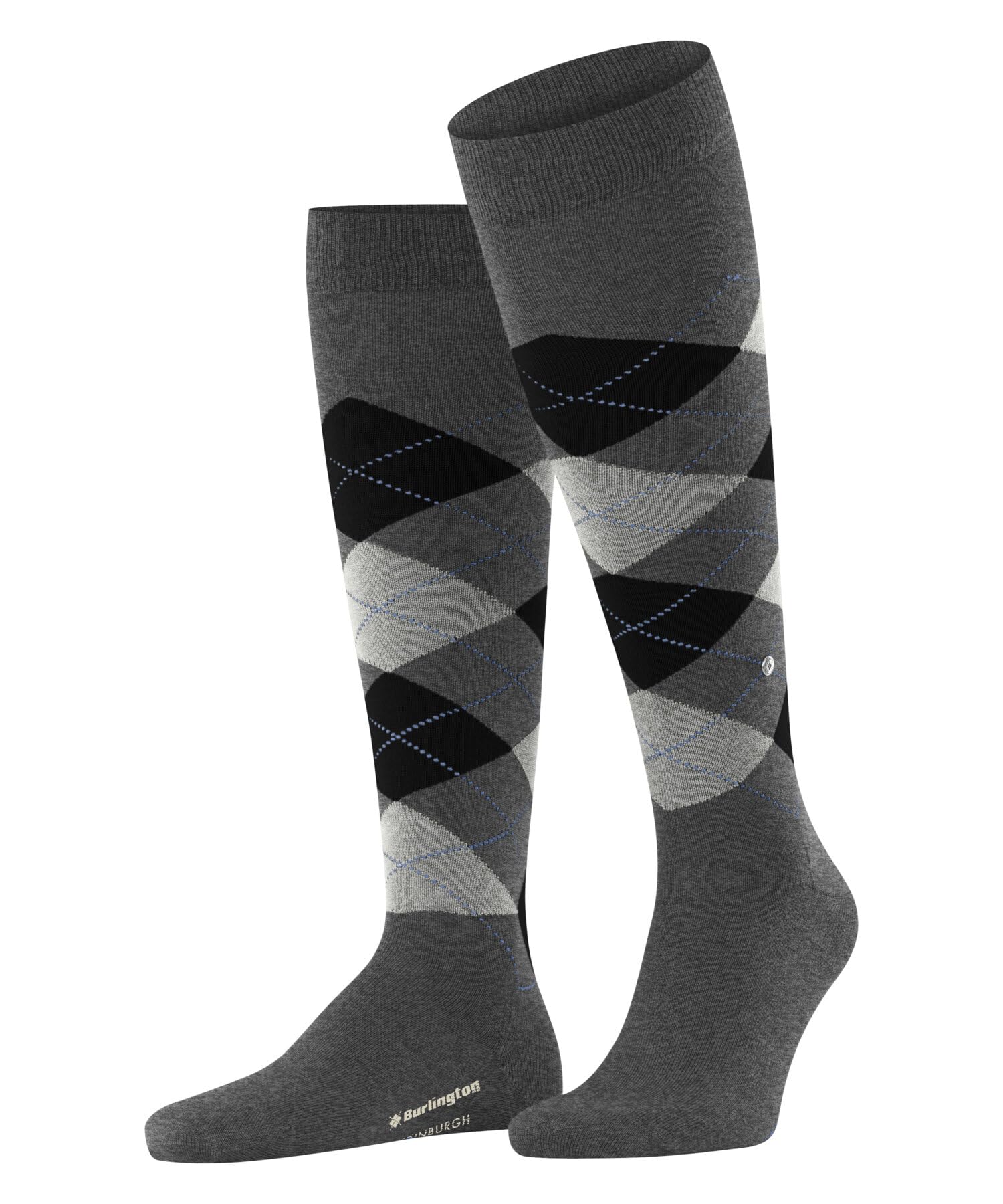 burlington-edinburgh-chaussettes-longues-homme-laine-gris-asphalt-melange-40-46 image 1