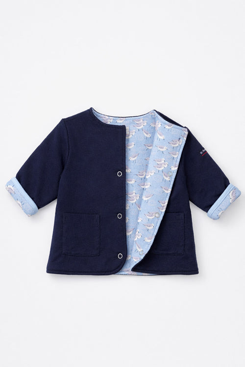 armor-lux-veste-r-versible-b-b-coton-matelass-e-mouettes image 4