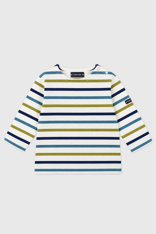 armor-lux-marini-re-b-b-tricolore-manches-longues-coton-pais-2 image 2