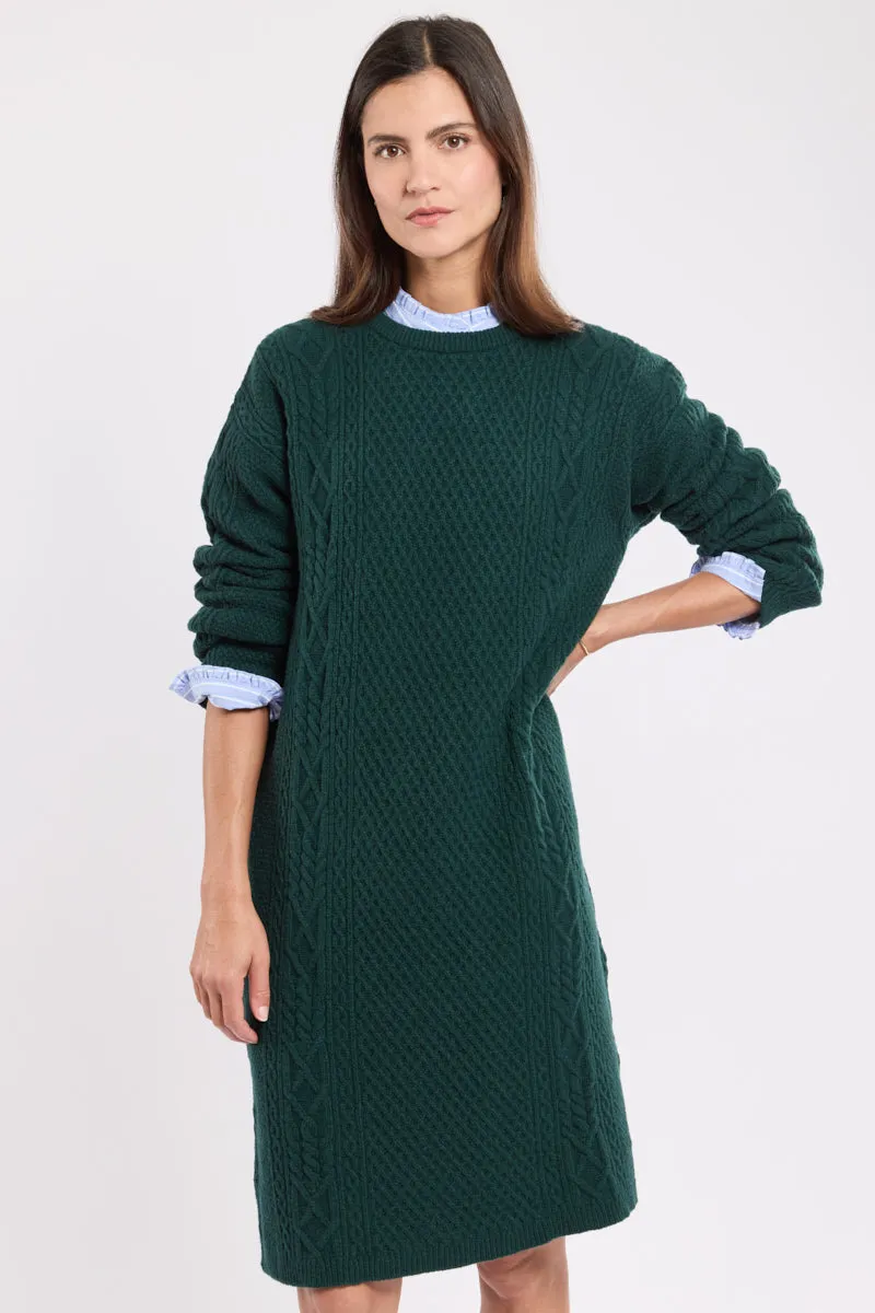armor-lux-robe-pull-laine-femme-torsades-irlandaises image 1