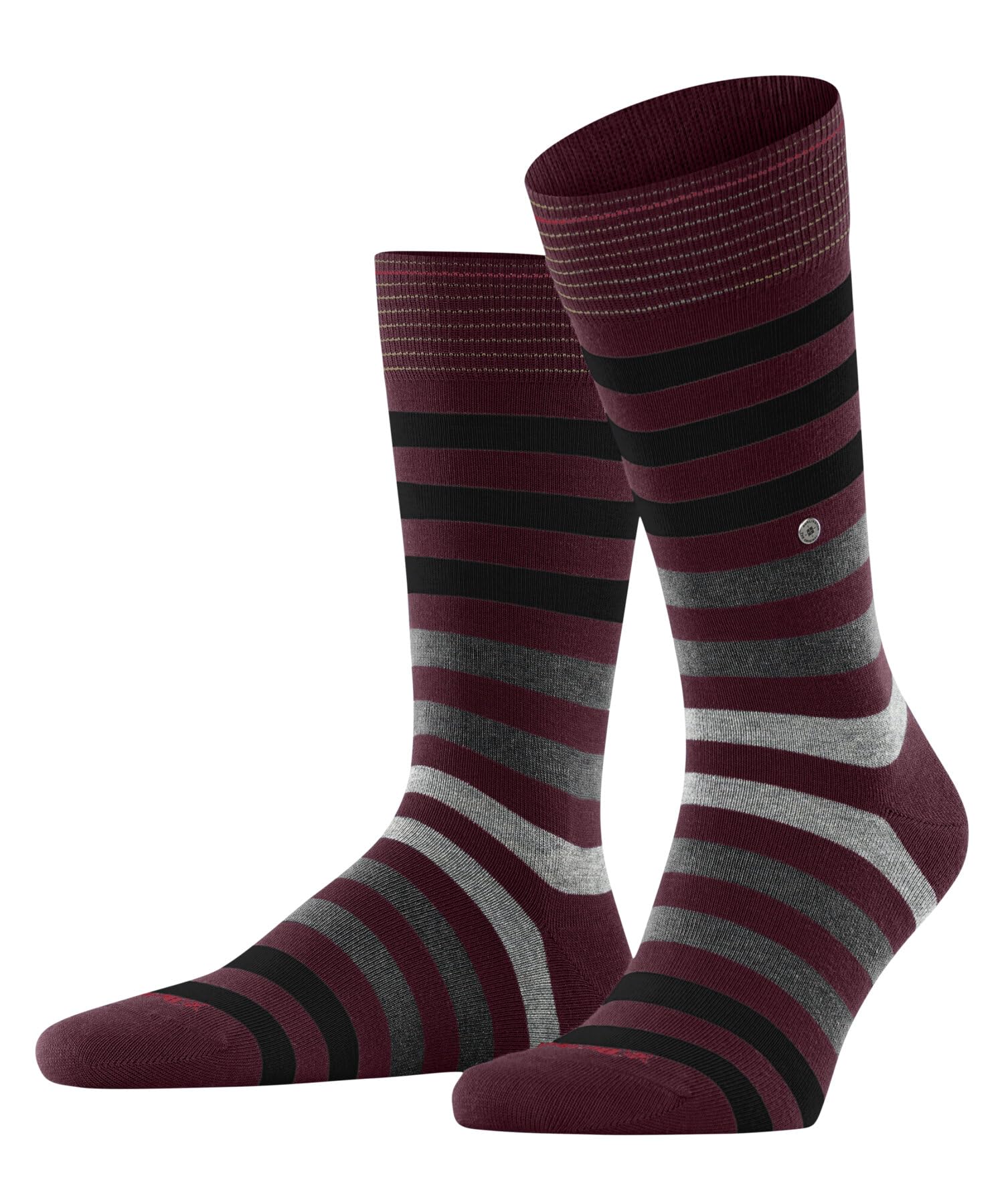 burlington-blackpool-homme-chaussettes-coton-argyle-rouge-wine-8010-40-46 image 1