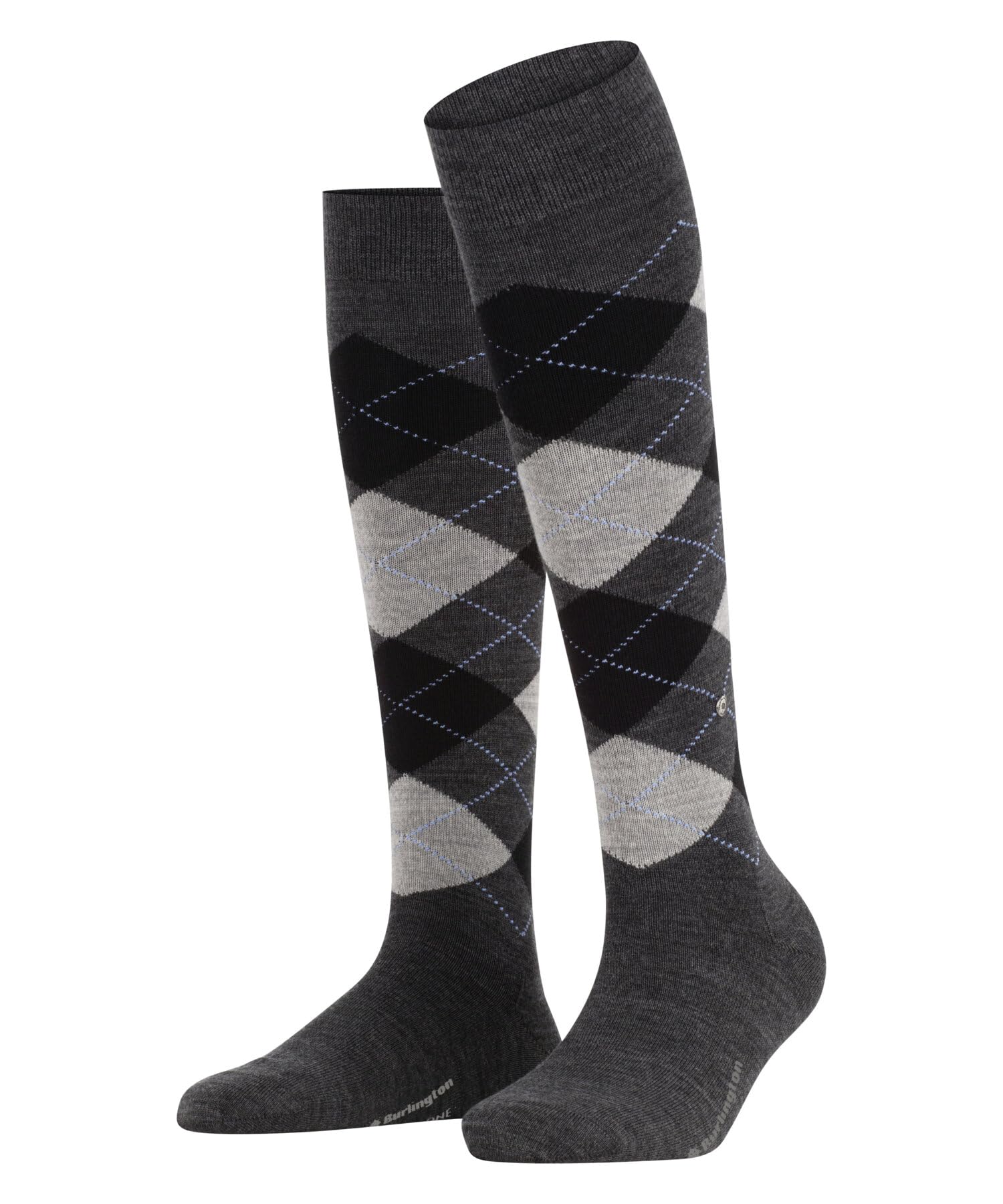 burlington-marylebone-w-kh-chaussettes-longues-femme-laine-gris-asphalt-3180 image 1