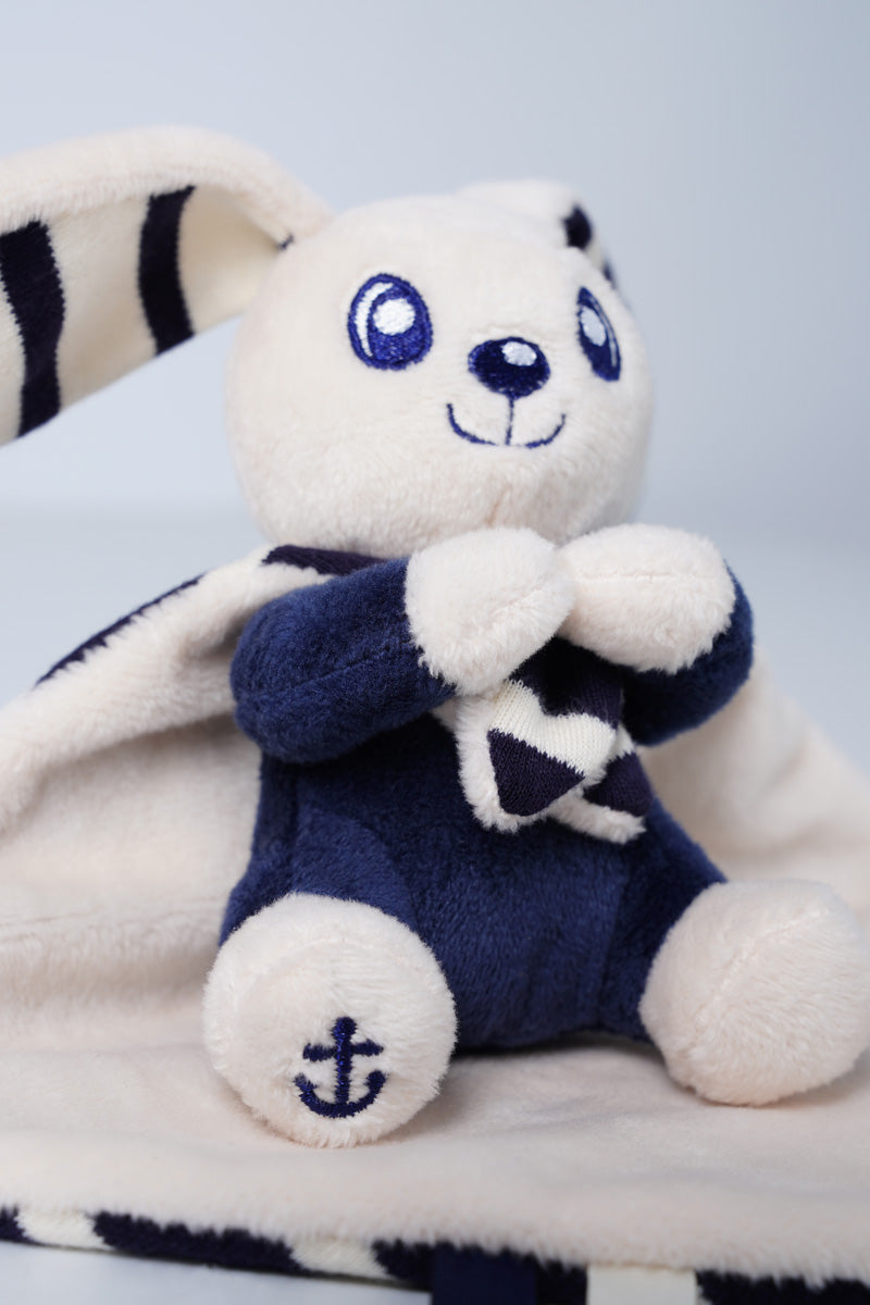 armor-lux-doudou-lapin-cape-ray-e-velours-et-coton image 2