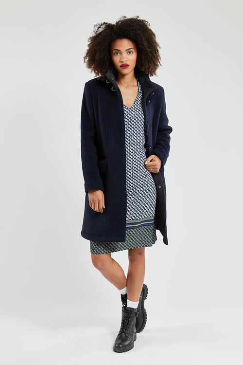 armor-lux-manteau-long-femme-en-drap-de-laine-col-montant image 2