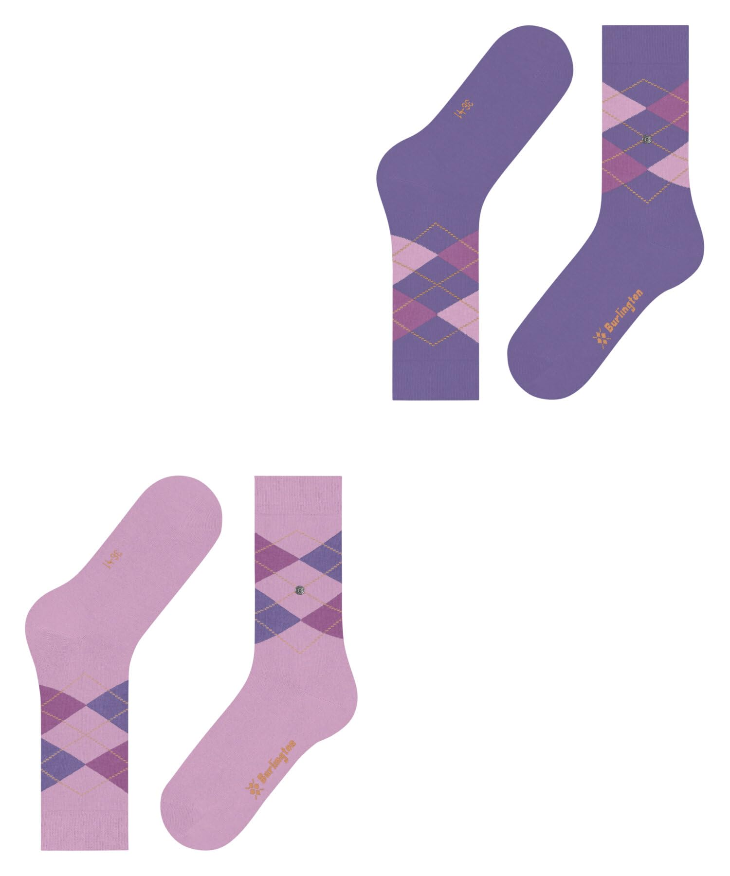 burlington-everyday-argyle-chaussettes-femme-2-paires-rose-berry-pool-8394-36-41 image 5