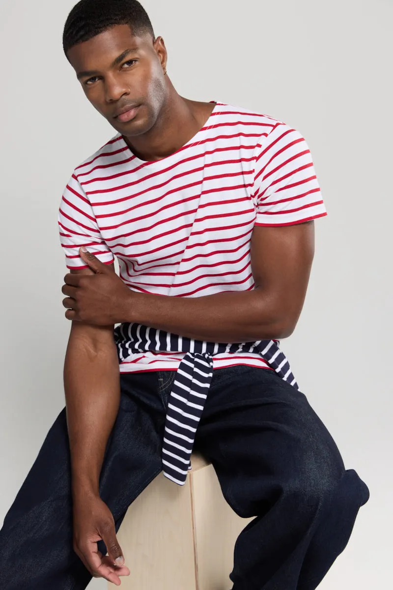 armor-lux-marini-re-homme-manches-courtes-coton-l-ger-145g-m image 1