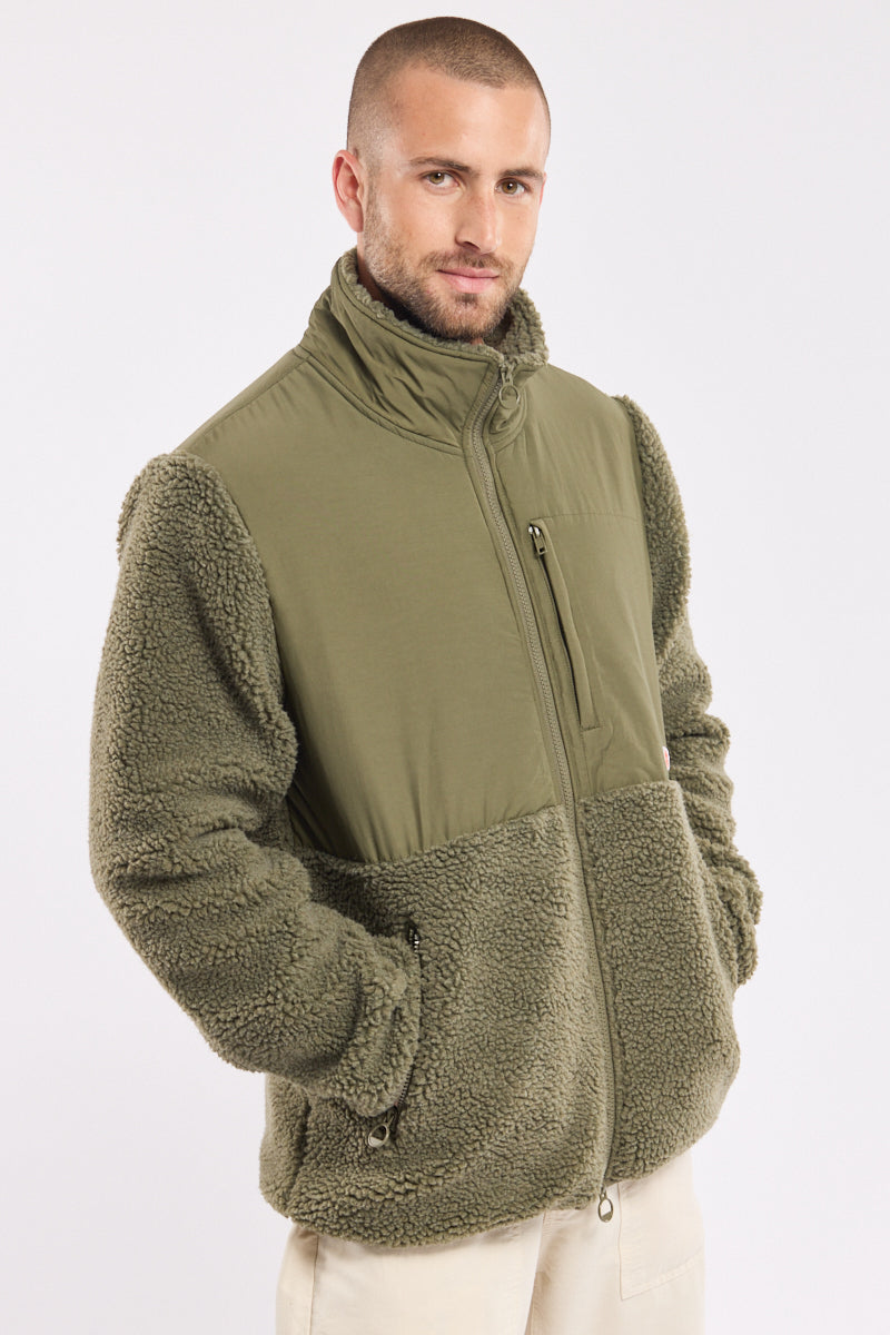 armor-lux-h-ritage-veste-zipp-e-sherpa-homme-col-montant image 1