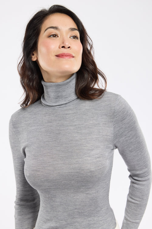 armor-lux-h-ritage-t-shirt-col-roul-femme-laine-et-soie-manches-longues image 3
