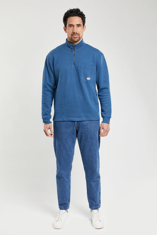 armor-lux-heritage-sweatshirt-zip-col-montant-coton-bio-homme image 5