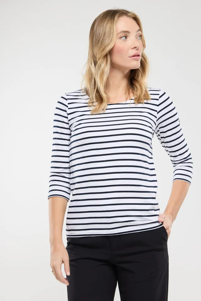 armor-lux-marini-re-femme-manches-3-4-coton-l-ger-3 image 1
