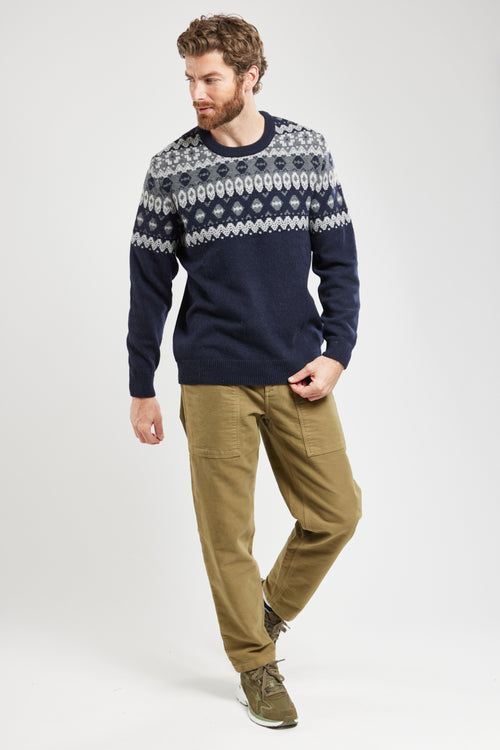 armor-lux-pull-jacquard-nordique-homme-laine-recycl-e-col-rond image 4