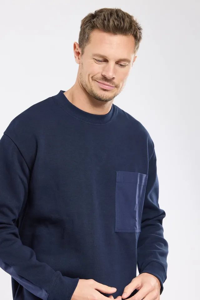 armor-lux-sweat-uni-homme-coton-poche-poitrine image 1