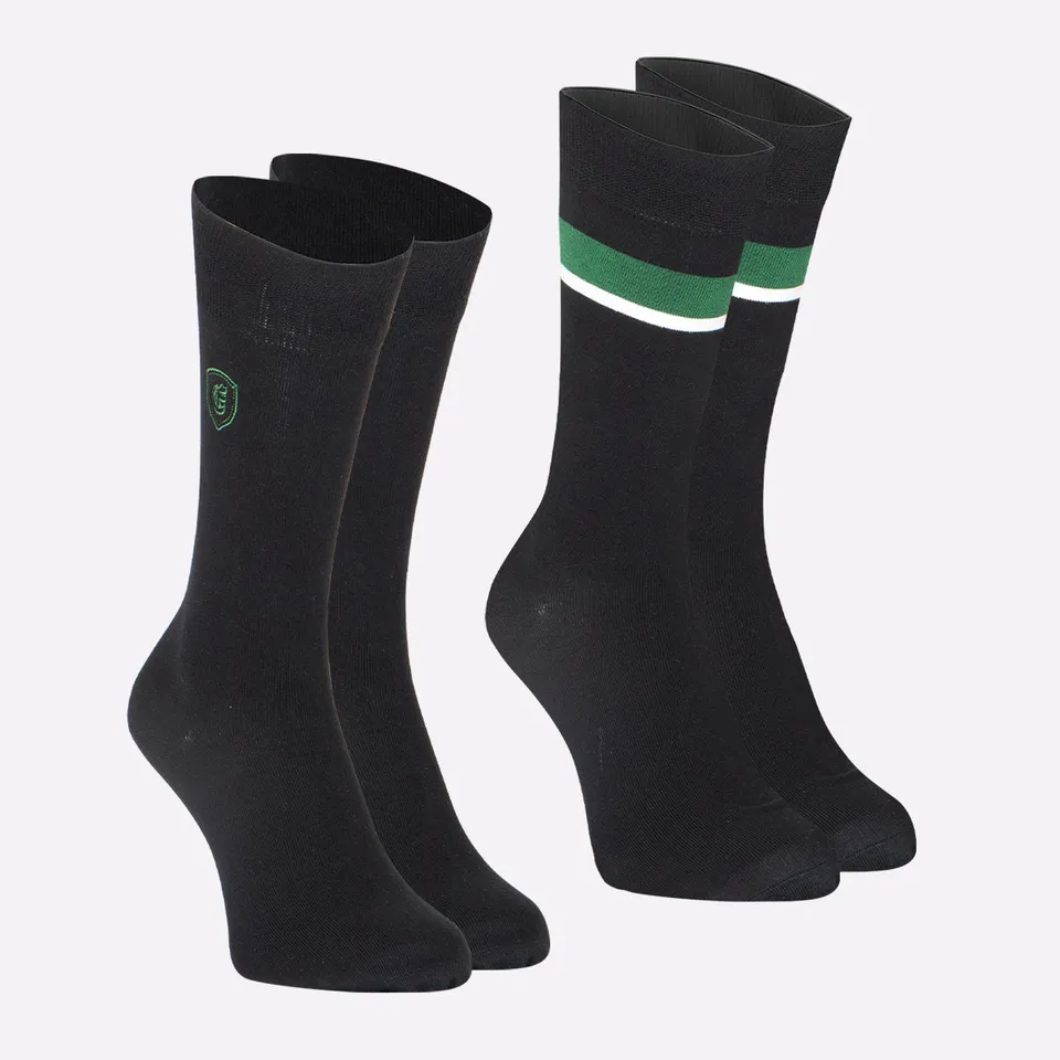 eminence-daily-fantaisie-chaussettes-mi-hautes-homme-noir-lot-de-2-paires image 1