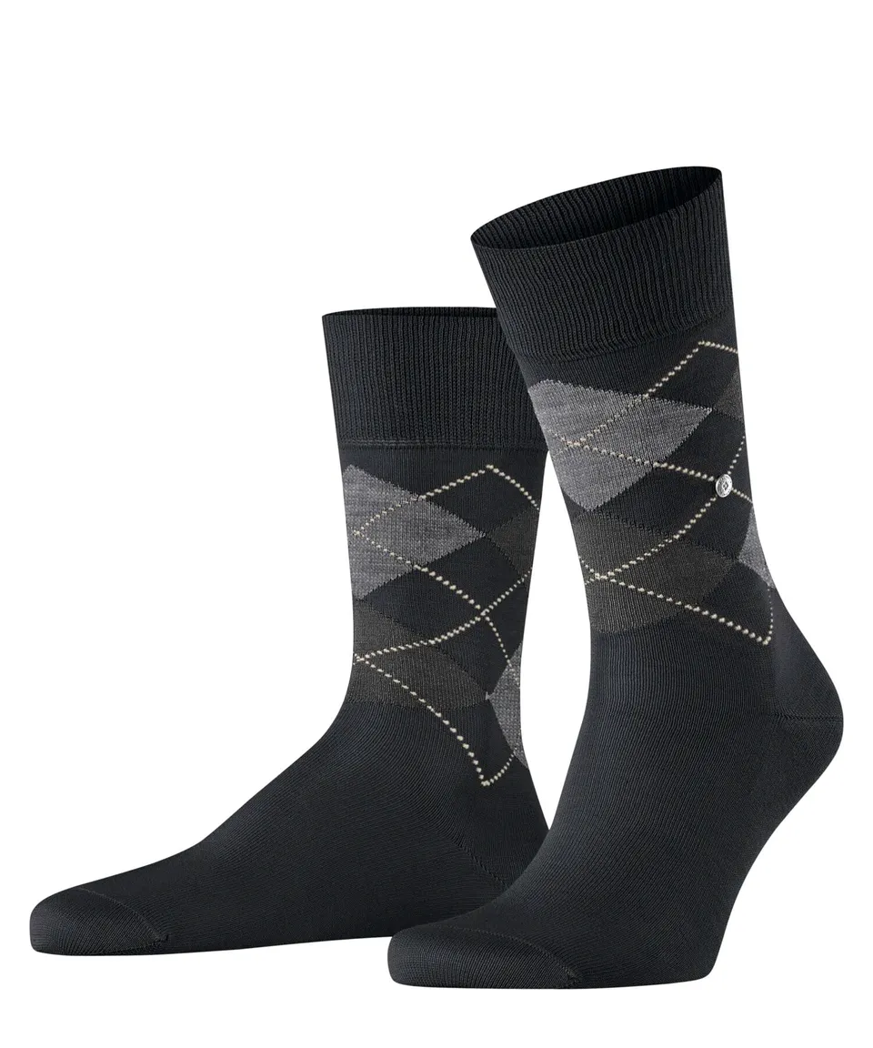 burlington-manchester-chaussettes-homme-coton-losanges image 1