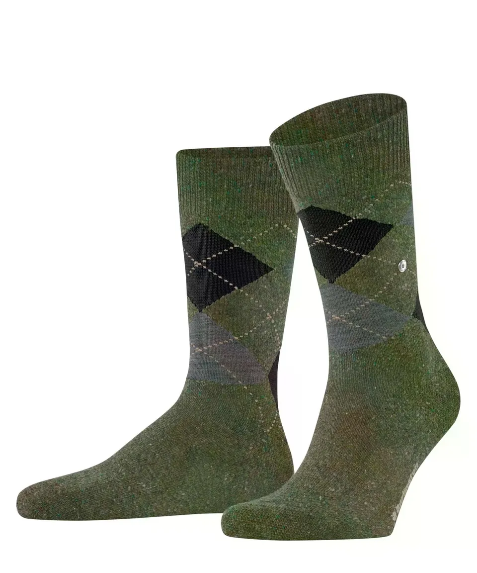 burlington-dundee-m-chaussettes-homme-laine-viscose-vert-jasper-melange-7423-40- image 1