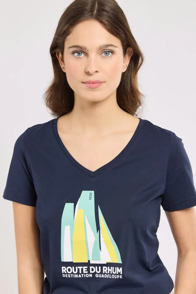 armor-lux-t-shirt-femme-route-du-rhum-destination-guadeloupe-coton image 1