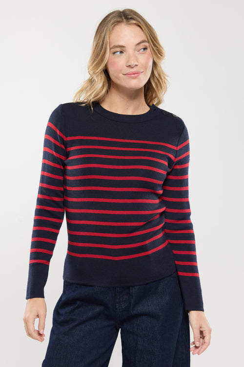 armor-lux-briac-pull-marin-ray-femme-100-laine-m-rinos image 2