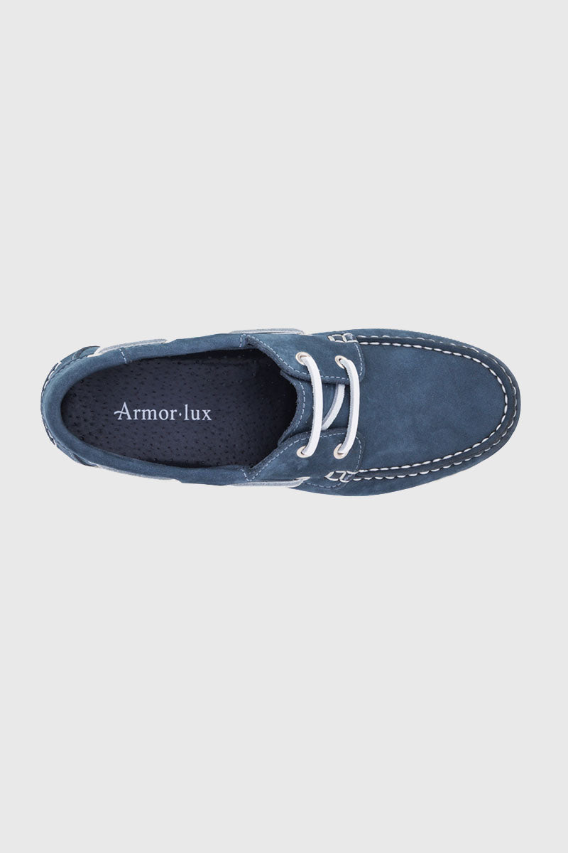 armor-lux-chaussures-bateau-fr-hel-dor-e-cuir-bleu image 2