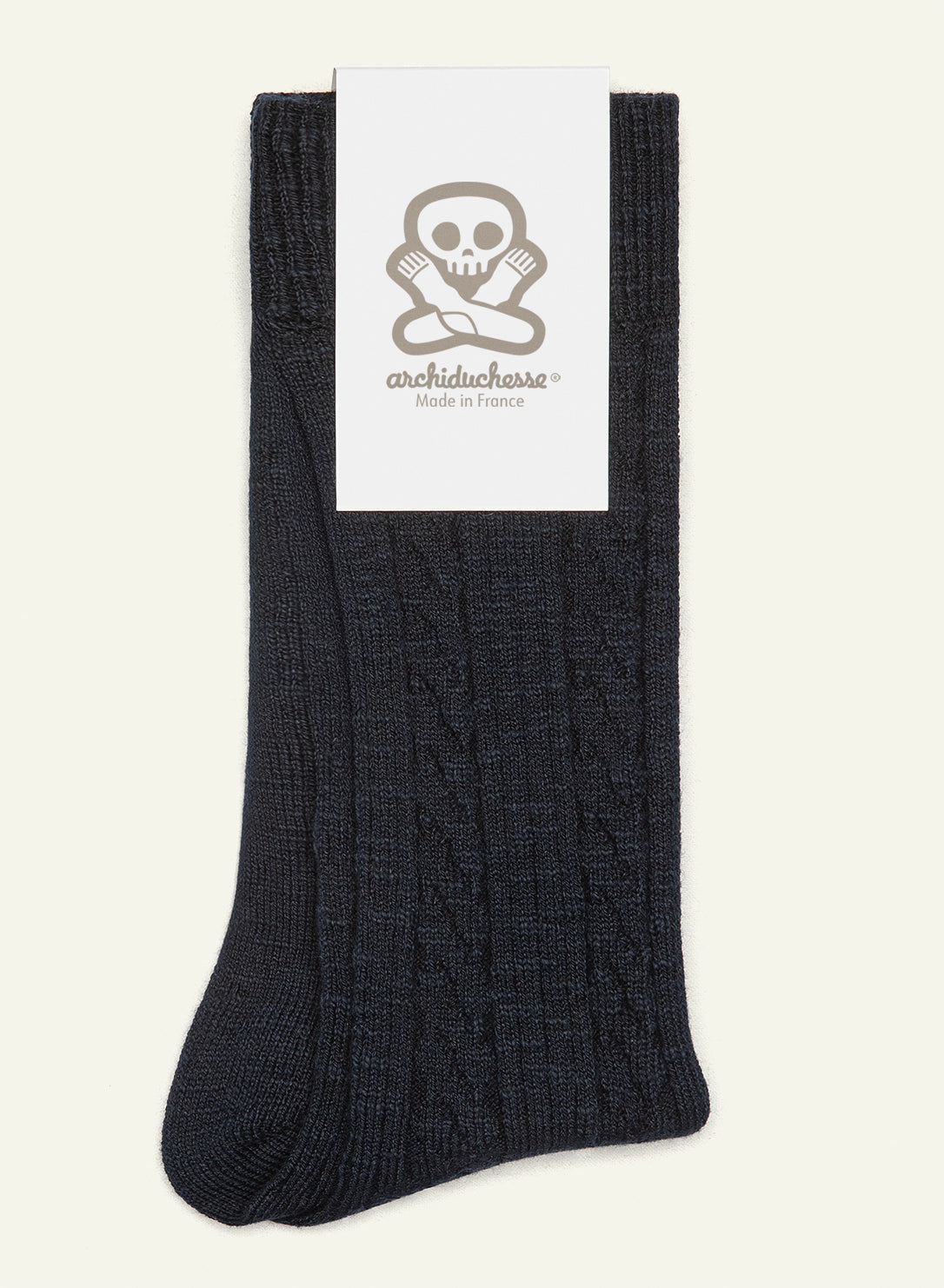 archiduchesse-d-hiver-bleu-marine-chaussettes-chaudes-mi-hautes image 6