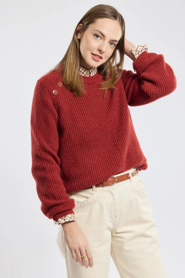 armor-lux-pull-col-rond-femme-alpaga-et-laine-fouesnant image 1