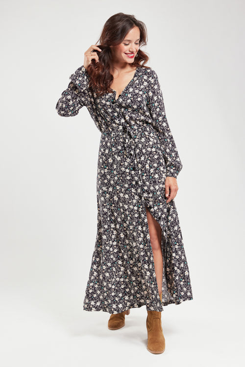 armor-lux-robe-longue-femme-imprim-floral-cupro image 6