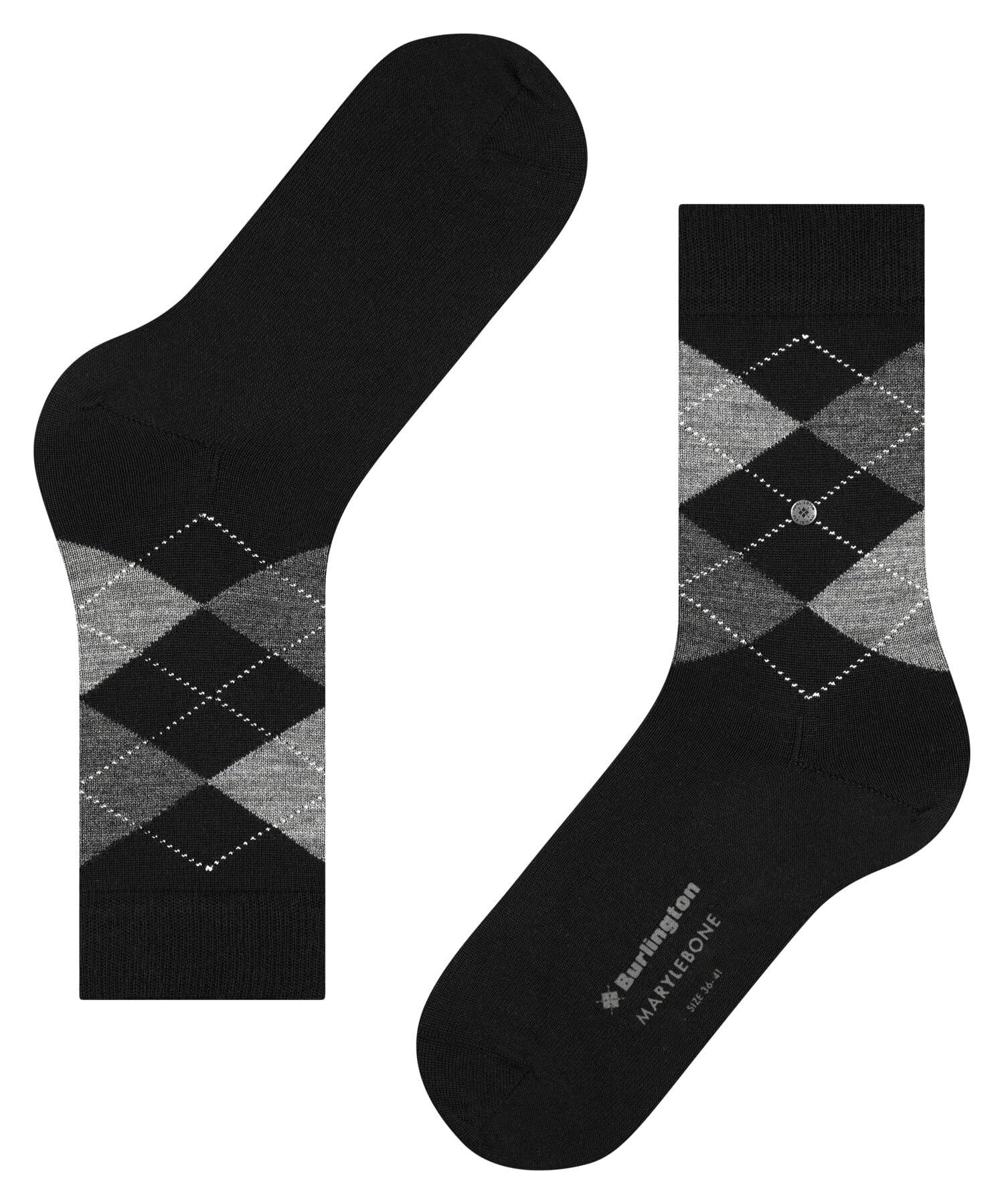 burlington-marylebone-femme-chaussettes-laine-fantaisie-noir-36-41 image 5