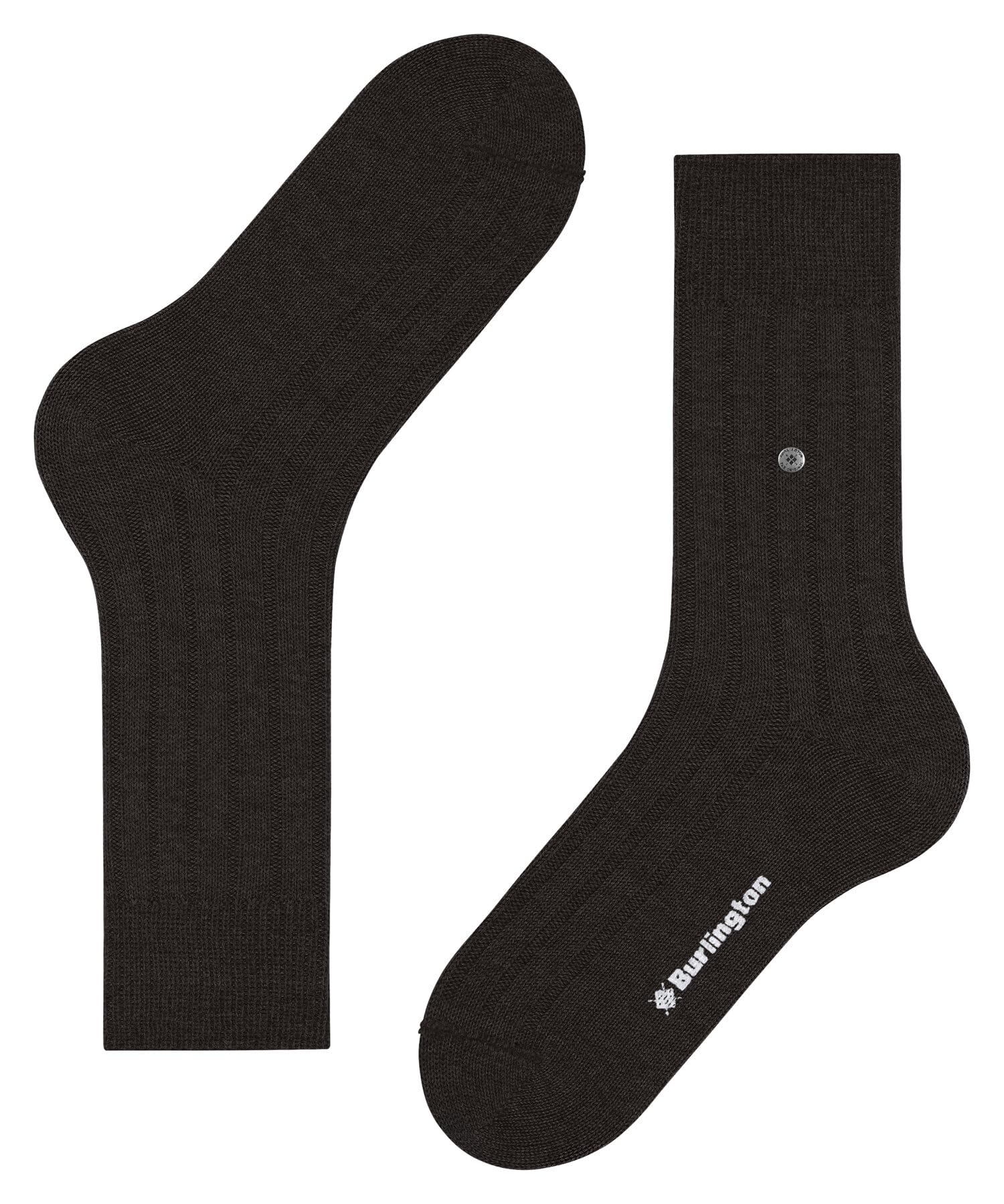 burlington-dover-chaussettes-homme-laine-unies-brown-melange-40-46 image 5