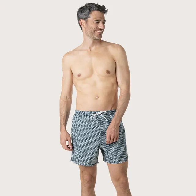 eminence-bermuda-de-bain-homme-smileyworld-bleu-tennis image 1