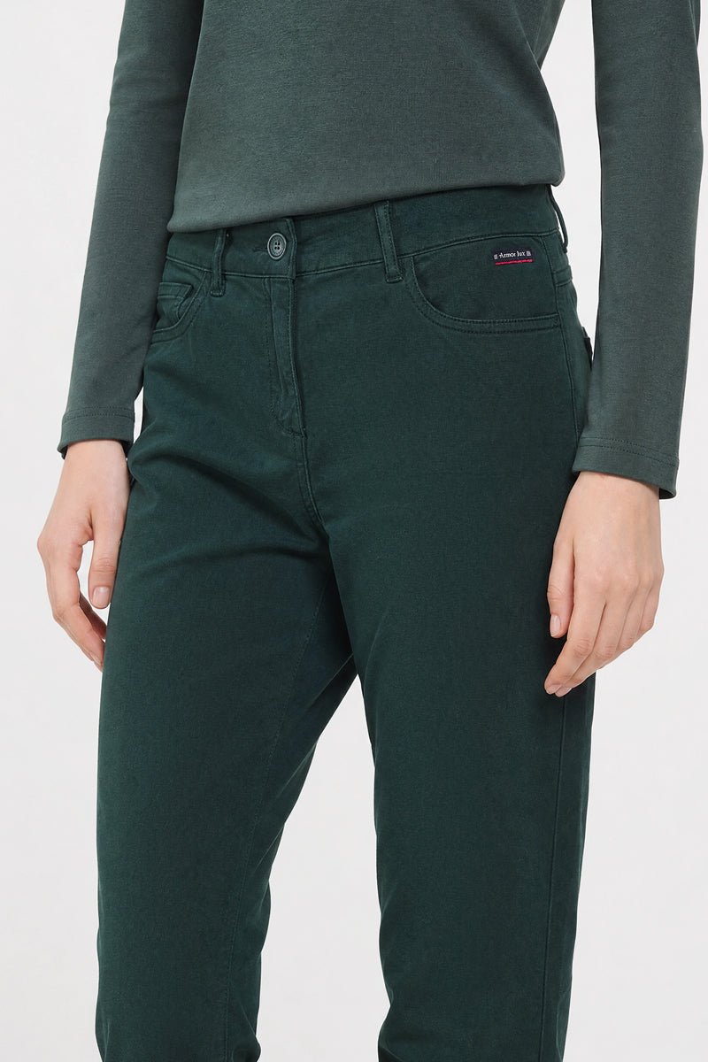 armor-lux-pantalon-droit-femme-gabardine-coton-taille-haute image 2