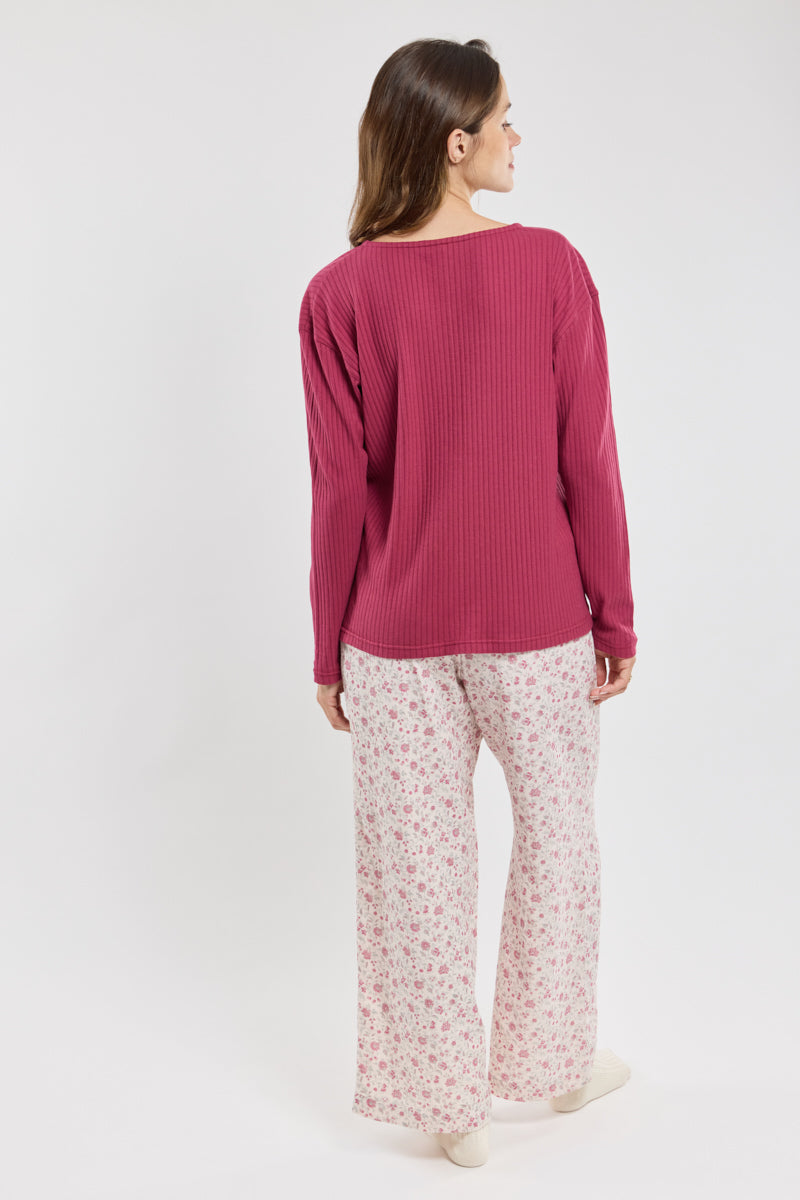 armor-lux-pyjama-fleuri-femme-coton-gaze-de-coton image 3