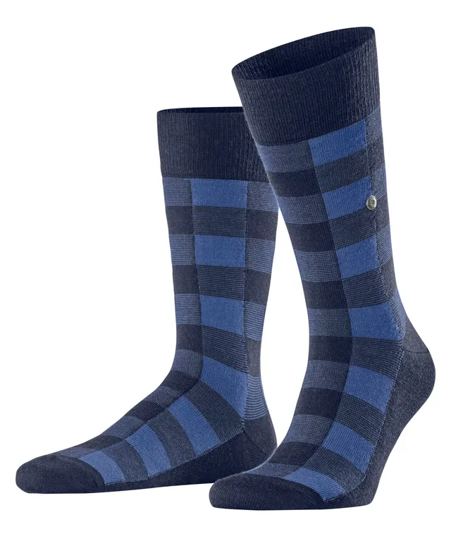 burlington-buffalo-check-chaussettes-homme-bleu-royal-6879-40-46 image 1