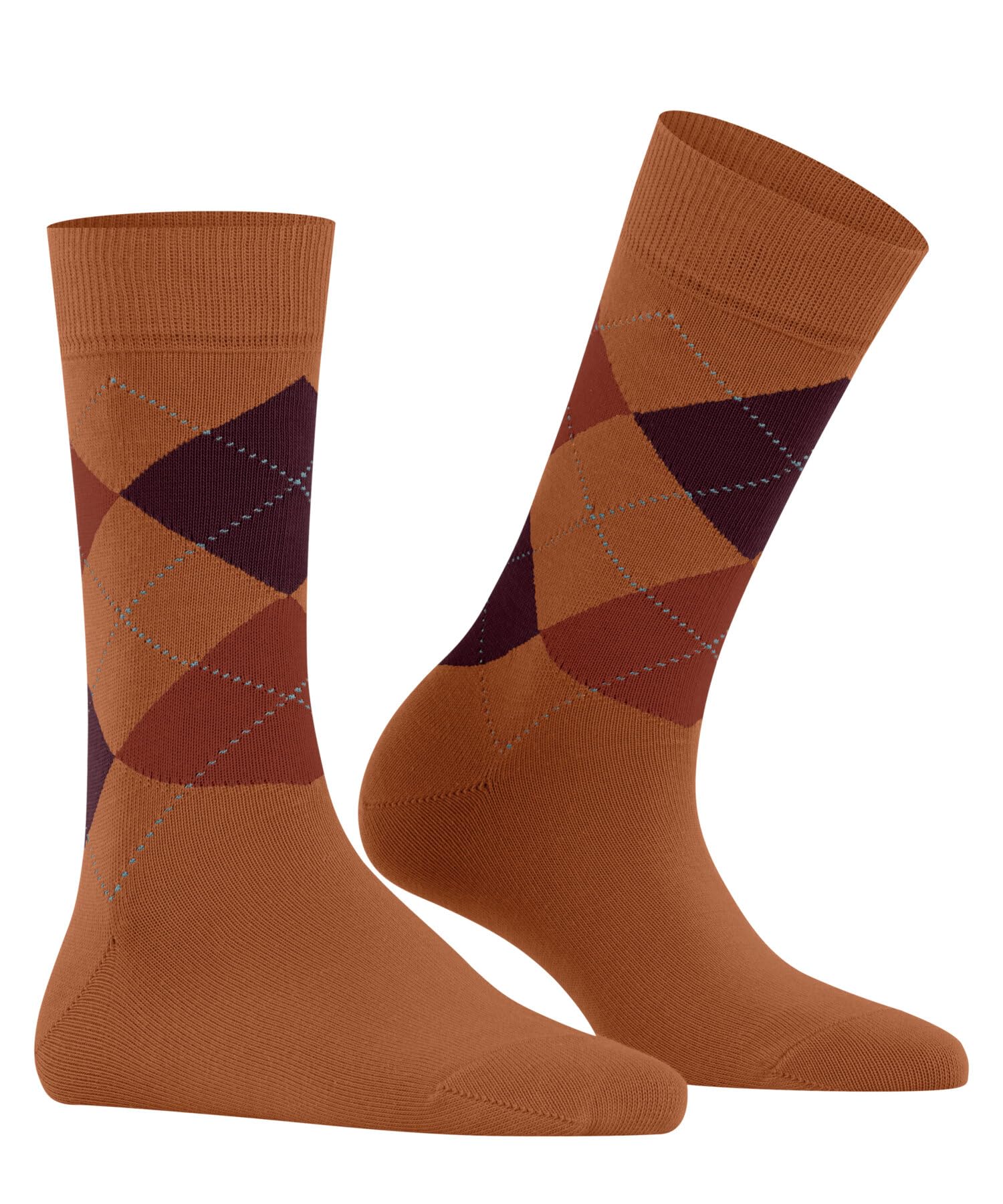 burlington-queen-chaussettes-femme-coton-fantaisie-argyle-orange-hermes-8467-36- image 4