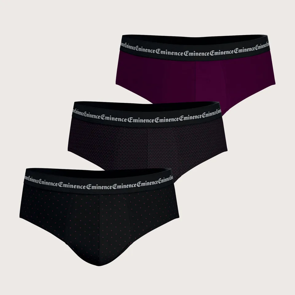 eminence-lot-de-3-slips-homme-business-print-le60-imprim-sobre image 1