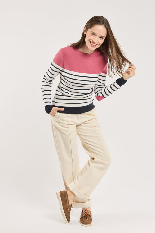 armor-lux-pull-marin-ray-femme-100-laine-coudi-res image 4