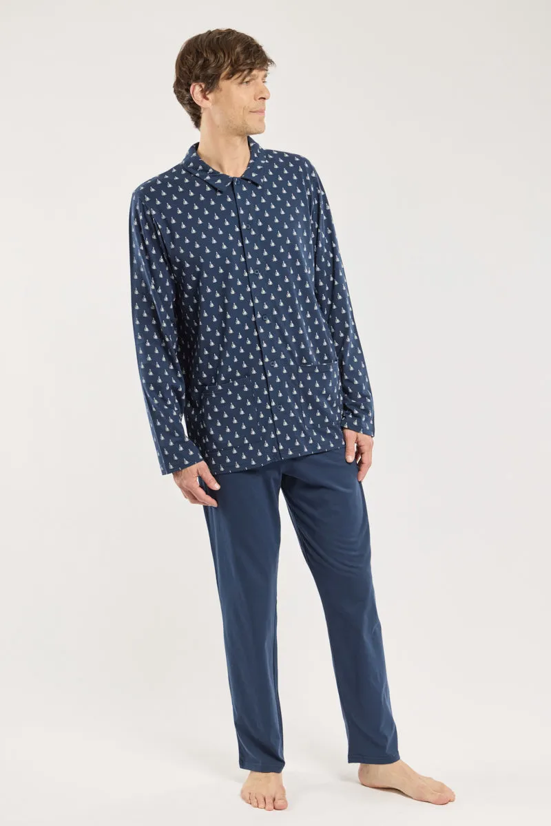 armor-lux-h-ritage-pyjama-homme-100-coton-imprim-jersey image 1