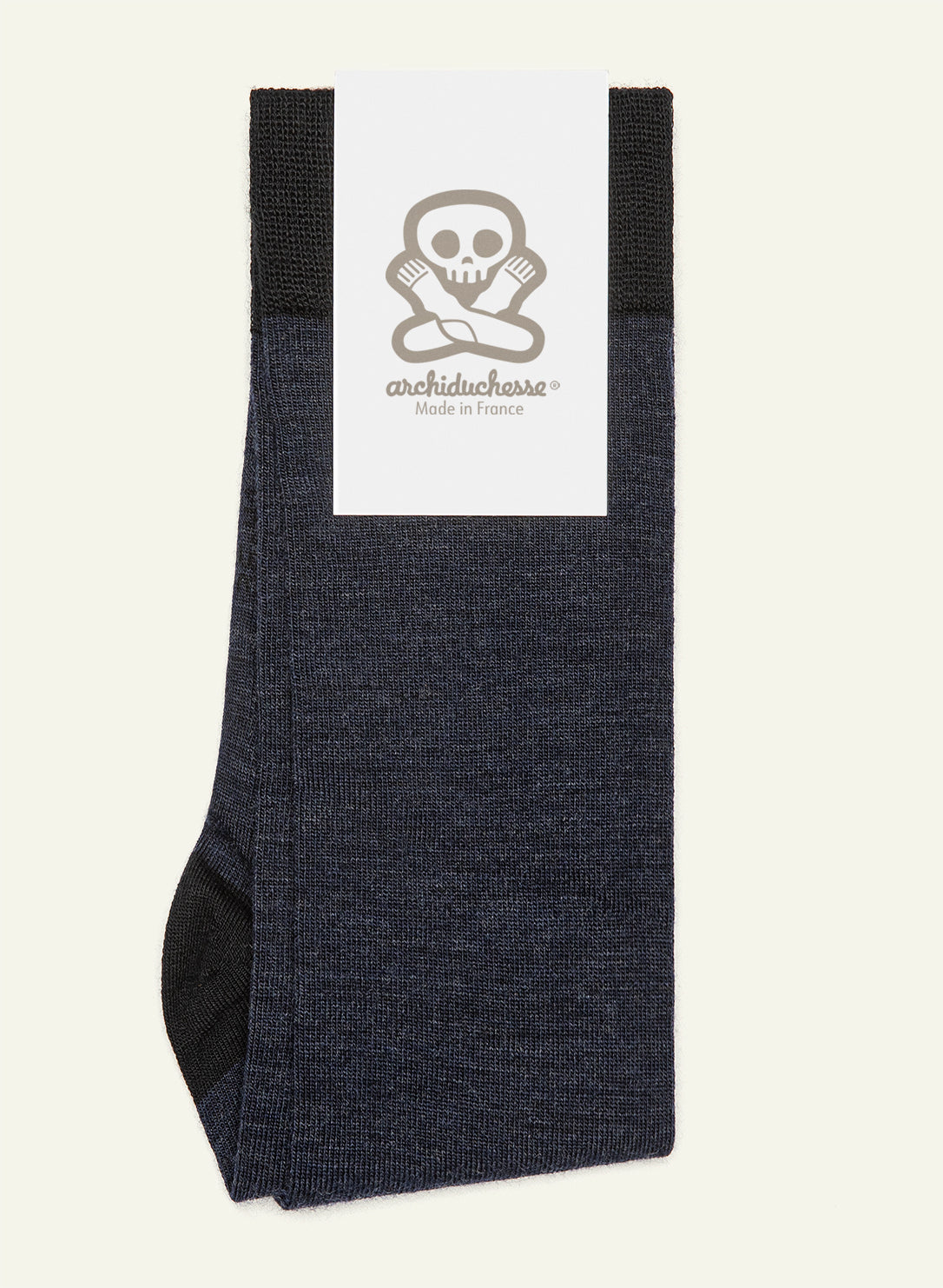 archiduchesse-chaussettes-en-laine-bleu-mi-haute-cocooning image 6