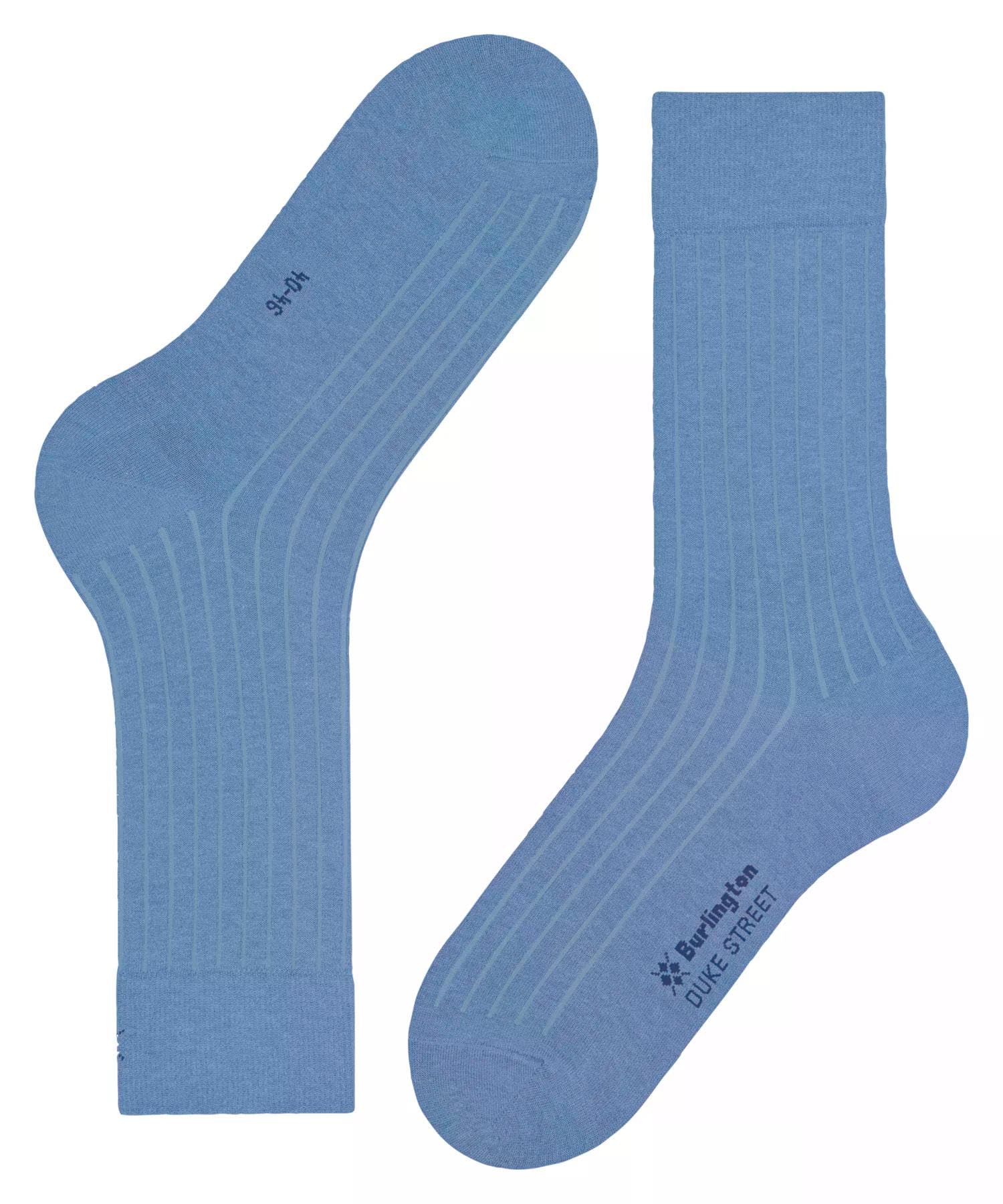 burlington-duke-street-chaussettes-homme-coton-unies-bleu-cornflower-blue-6554-4 image 6