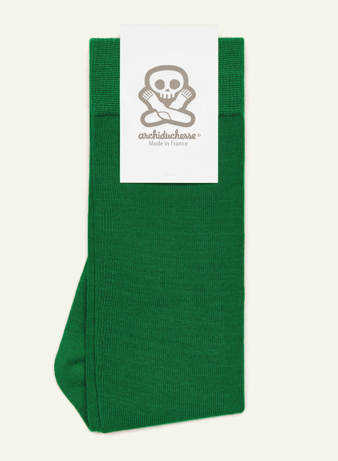 archiduchesse-vert-anglais-chaussettes-de-ville-coton-vert-mi-haute image 5