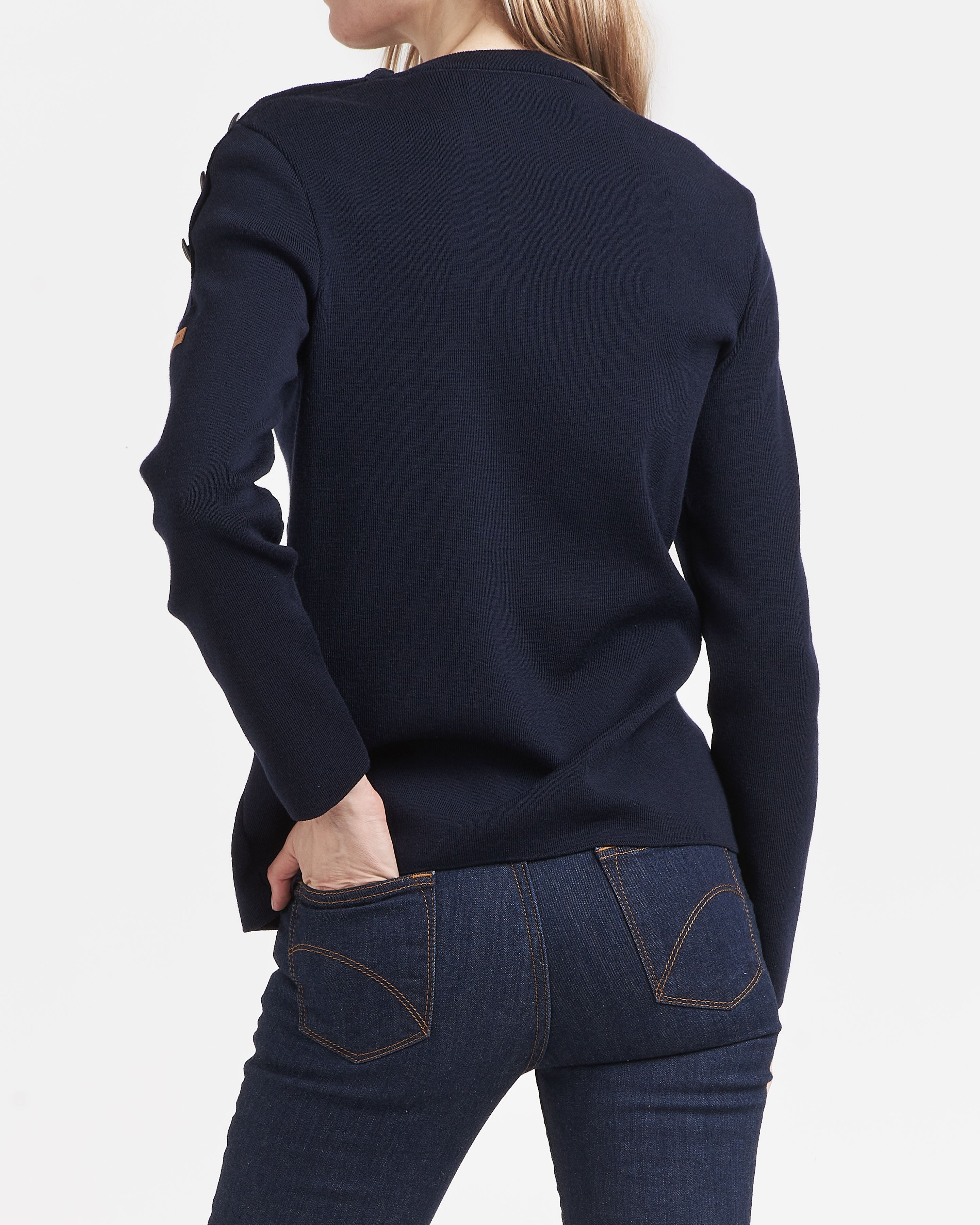 saint-james-x-atelier-tuffery-transmission-pull-marin-femme-laine-m-rinos-marine image 4