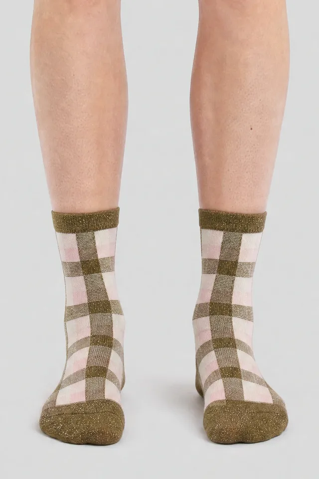 armor-lux-x-maison-broussaud-chaussettes-femme-carreaux image 1