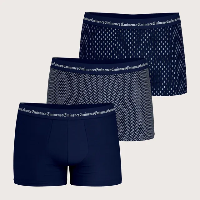 eminence-lot-de-3-boxers-homme-business-print-stretch image 1
