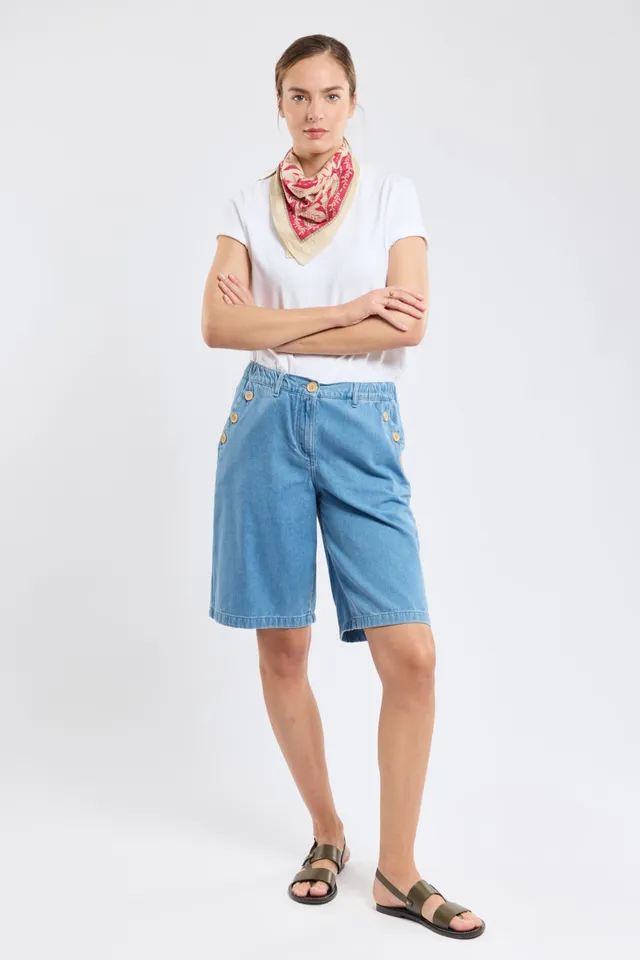 armor-lux-short-pont-femme-denim-coton-l-ger image 1